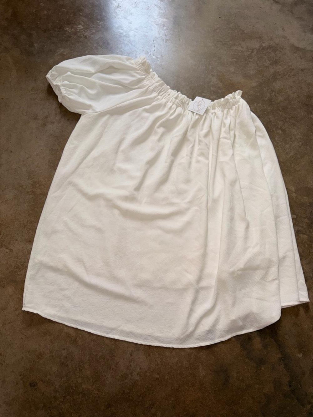 NWT Peach Love California One-Shoulder White Mini Dress - Size M